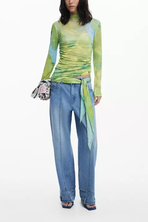 Fijngestreepte aquareltrui