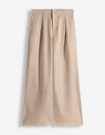 Pantalon - Wide fit - beige