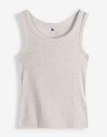 Top - Geribde structuur - lichtgrijs