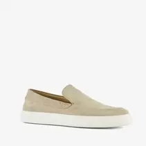 Van Beers suede heren instappers beige