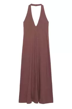 Midi-jurk met halter