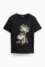 T-shirt - regular fit - glanseffect