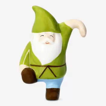 Ceramic gnome pot decoration