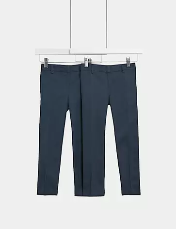 Set van 2 schoolbroeken met smalle pijpen voor jongens (2-18 jaar)