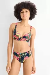 Bikinibroek - mid waist - LYCRA® XTRA LIFE™ - gebloemd
