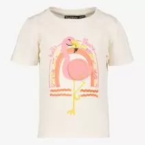 TwoDay meisjes T-shirt met flamingo beige