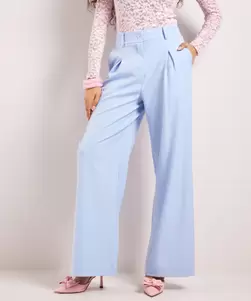 Wijde pantalon met plooien
