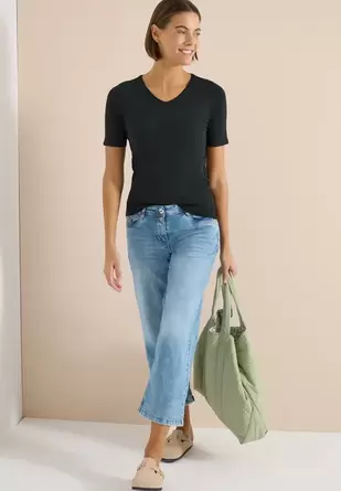 Basic katoenen shirt