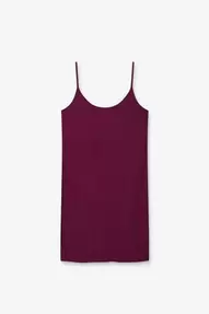 Donkerpaarse jersey slip jurk