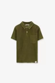 Groene badstof polo