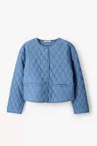 Blauw padded denim jack