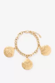Gold plated armband met schelpen