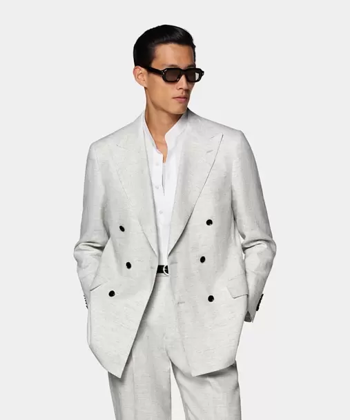 Light Grey Tailored Fit Milano Suit