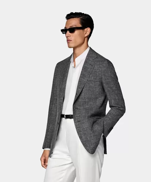 Dark Grey Tailored Fit Havana Blazer