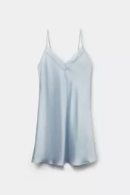 Silky Flowers Silk and Lace Slip