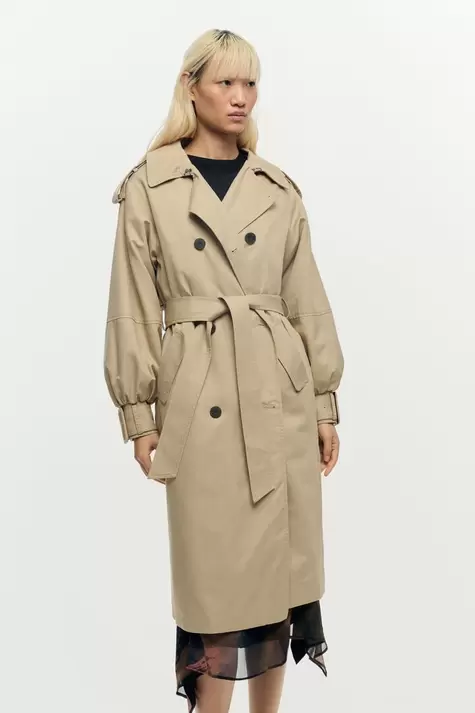 Tweedelige trenchcoat in twee kleuren