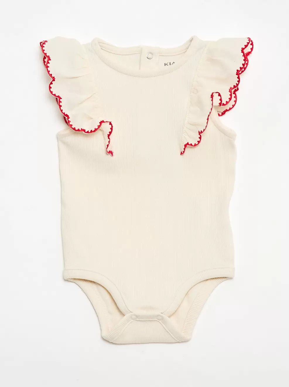 Body met korte volantmouwtjes