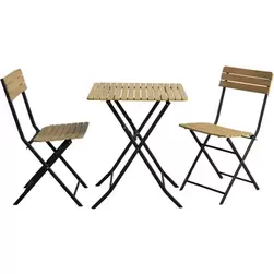 Bistroset Beziers - zwart/naturel