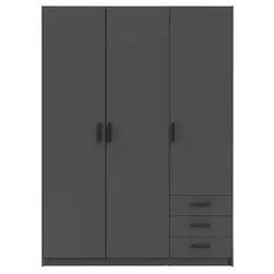 Kledingkast Sprint 3-deurs - antracietkleur - 200x147x50 cm