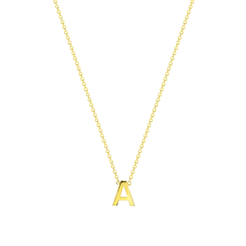 9 karaat ketting met letter hanger