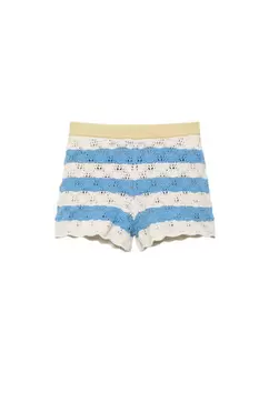 Crochet short met strepen