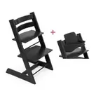 Tripp Trapp kinderstoel + babyset zwart