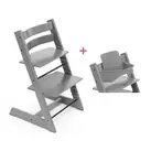 Tripp Trapp kinderstoel + babyset storm grey