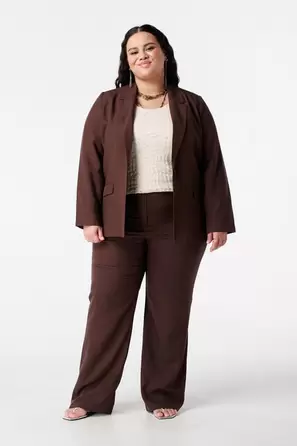 Linnen wide leg broek