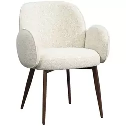 Eetkamerstoel Eva met armleuning - crème