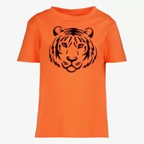 Unsigned jongens T-shirt met tijgerkop oranje