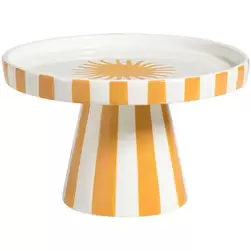 Taartplateau Zon geel keramiek - 12,5xØ20 cm