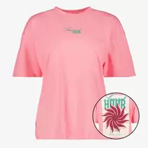 TwoDay dames T-shirt met backprint roze
