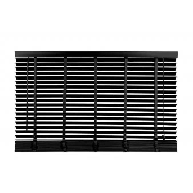 Houten Jaloezie Zwart - 200x210 cm