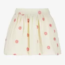 Twoday meisjes rok met roze bloemen wit