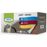 Natvoer voor katten Adult Paté Vis, vlees en gevogelte 8 x 100 g