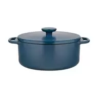 Hugo Kennis braadpan met deksel - gietijzer - blauw/zwart - ø24 cm