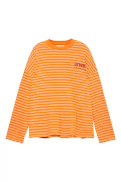 Oranje gestreepte STWD Koningsdag longsleeve