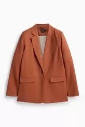 Business-blazer met linnengehalte - regular fit