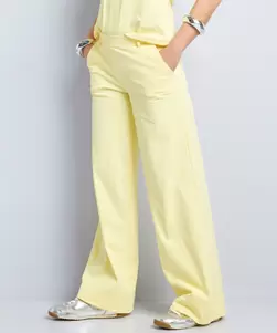 Wide fit broek travelstof