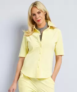 Travelstof blouse korte mouw