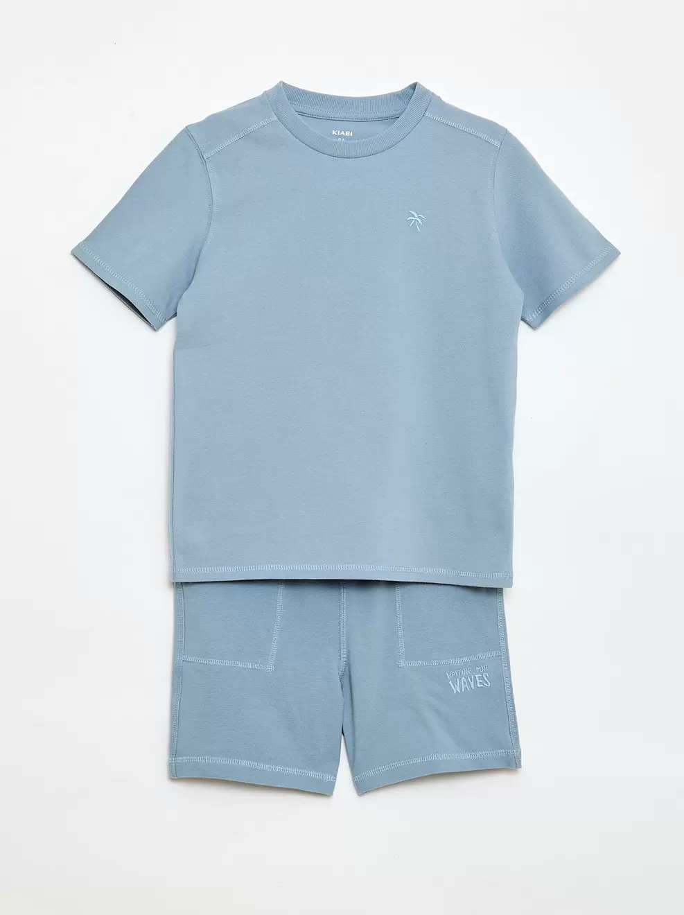 Set met T-shirt en short van katoenpiqué