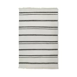 Vloerkleed Striped woolen kelim cream 200x300 cm