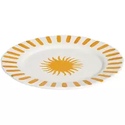 Ontbijtbord Zon geel keramiek - Ø23 cm