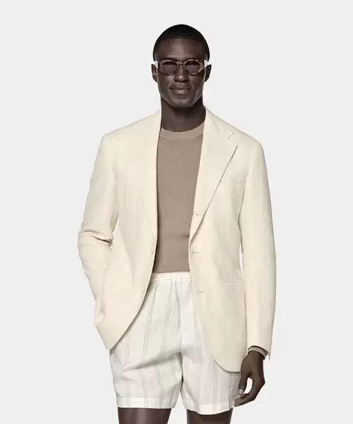 Sand Relaxed Fit Roma Suit Jacket