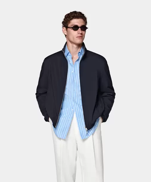 Navy Reversible Bomber Jacket