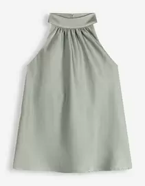 Blouse - Halterhals - turkoois