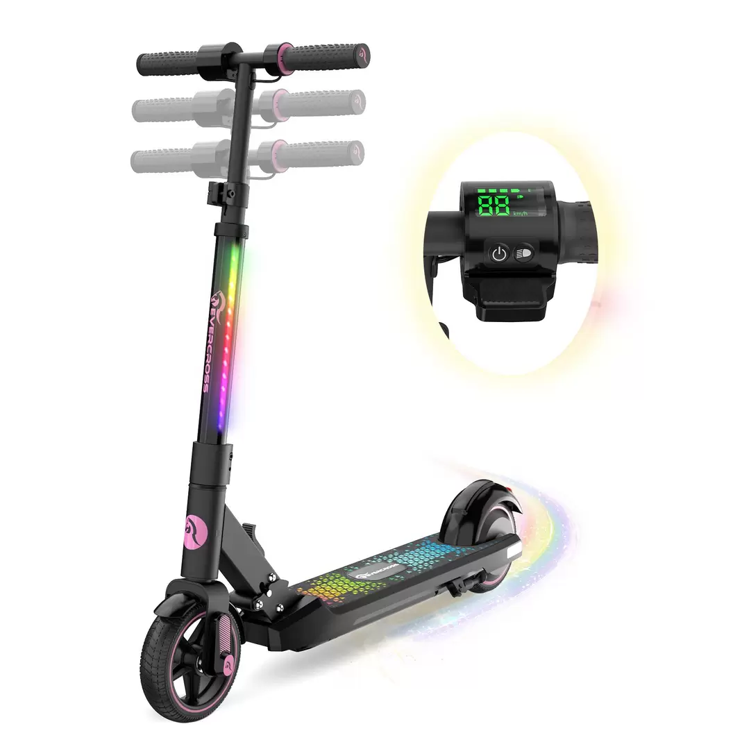 Opvouwbare Elektrische Step voor Kinderen 6-12 Jaar EVERCROSS - EV06C Roze