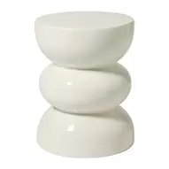 Bijzettafel bubble glos - wit - ø34x40 cm