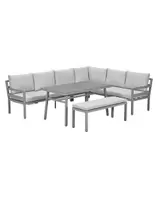 Markus lounge dining set 4-delig rechts - taupe
