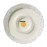 Snackschaal sinaasappel - oranje/blauw - ø27x4.5 cm